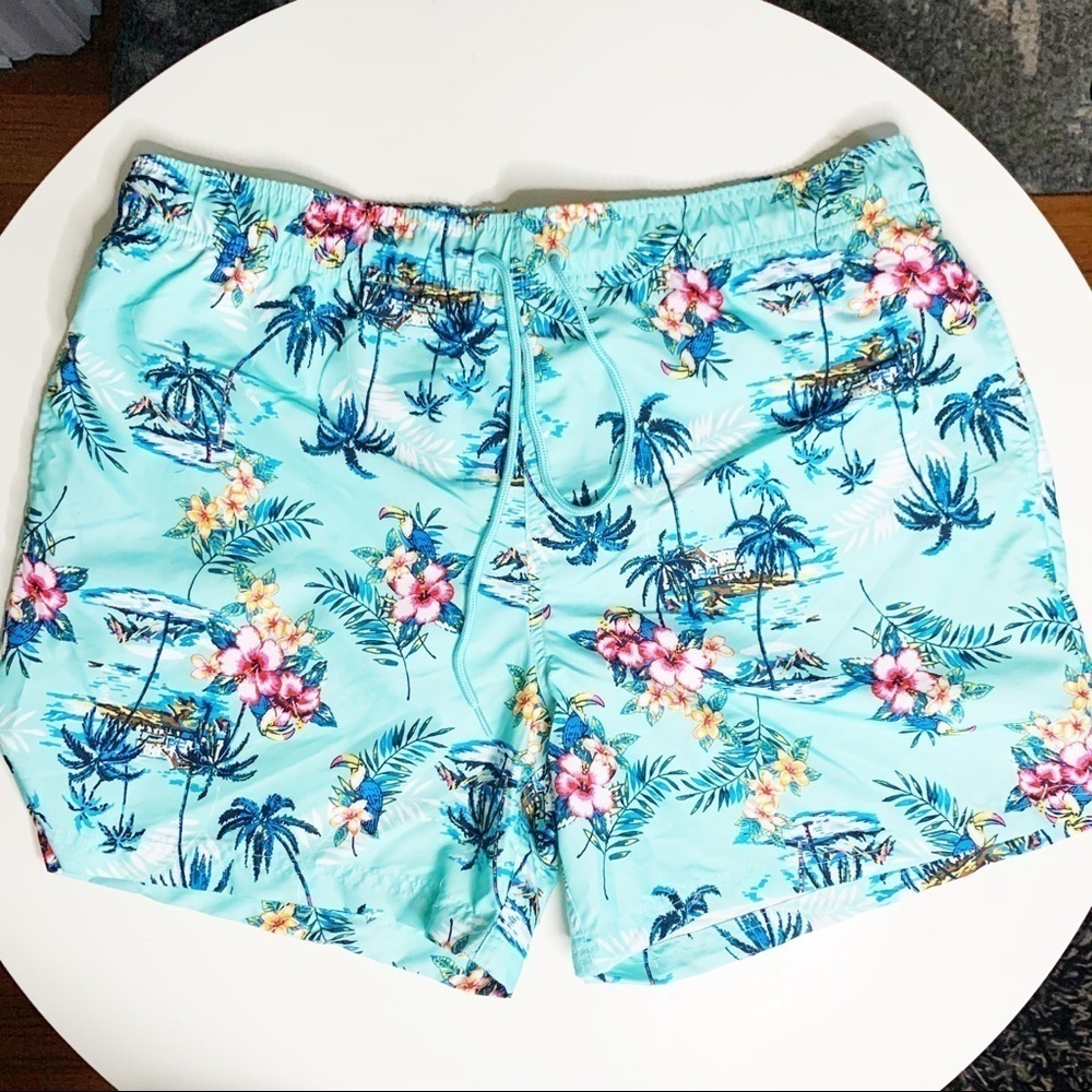 Jake Austin 6” Tropical Swim Trunks Men’s Size XL Mesh Lined
